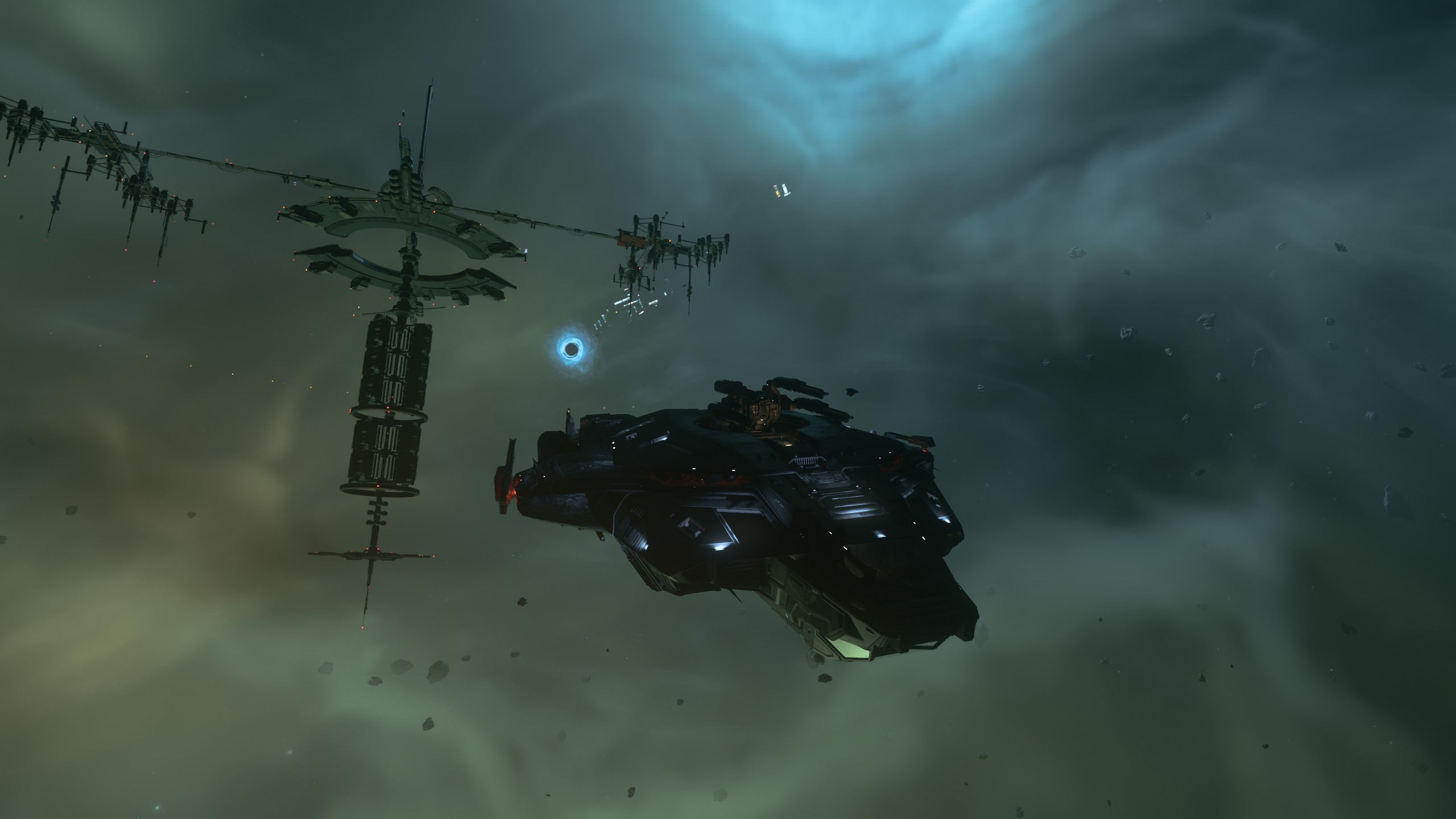 Station an einem Schwarzen Loch, Perseus im Anflug